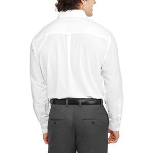 George Men's White Long Sleeve Oxford Shirt, sizeM